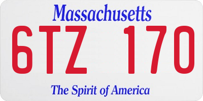 MA license plate 6TZ170