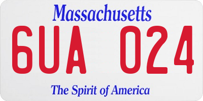 MA license plate 6UA024