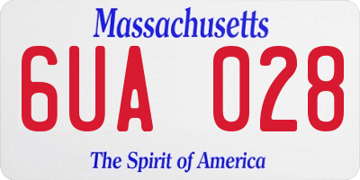 MA license plate 6UA028