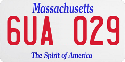 MA license plate 6UA029