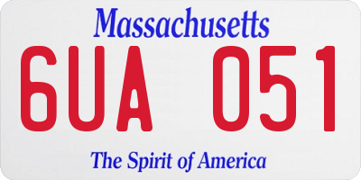 MA license plate 6UA051