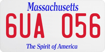 MA license plate 6UA056
