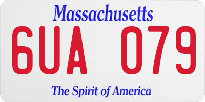 MA license plate 6UA079