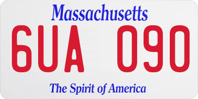 MA license plate 6UA090