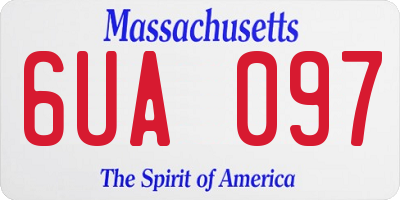 MA license plate 6UA097