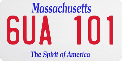 MA license plate 6UA101