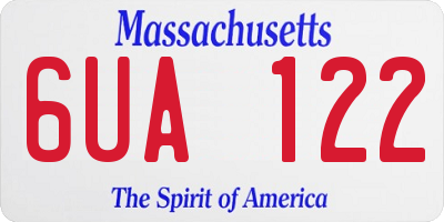 MA license plate 6UA122