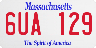 MA license plate 6UA129