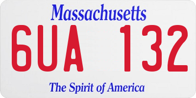 MA license plate 6UA132