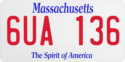 MA license plate 6UA136