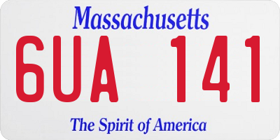 MA license plate 6UA141