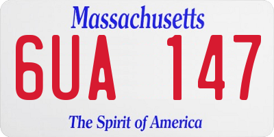 MA license plate 6UA147