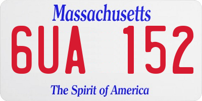 MA license plate 6UA152