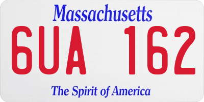 MA license plate 6UA162