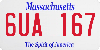 MA license plate 6UA167