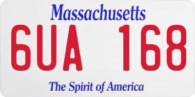 MA license plate 6UA168