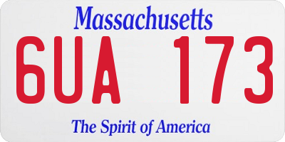 MA license plate 6UA173