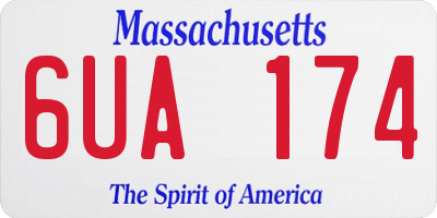 MA license plate 6UA174