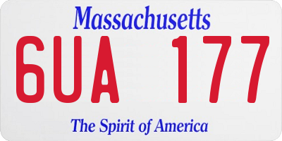 MA license plate 6UA177