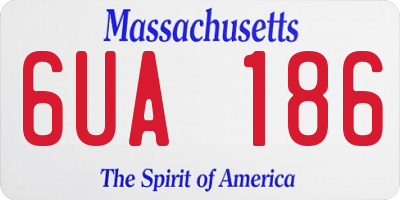 MA license plate 6UA186