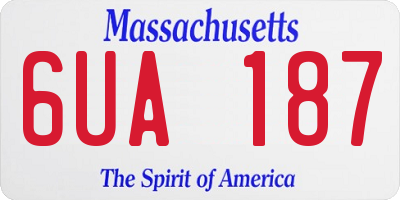 MA license plate 6UA187