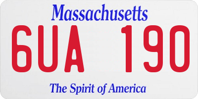 MA license plate 6UA190
