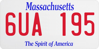 MA license plate 6UA195