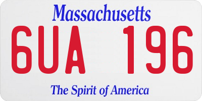 MA license plate 6UA196