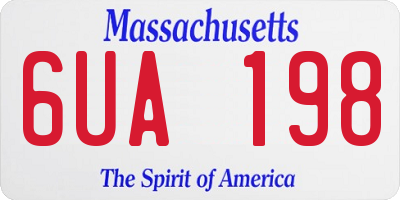 MA license plate 6UA198