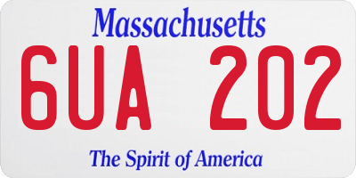 MA license plate 6UA202