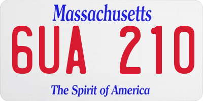 MA license plate 6UA210