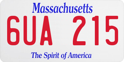 MA license plate 6UA215