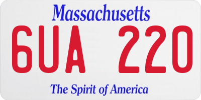 MA license plate 6UA220