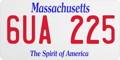MA license plate 6UA225