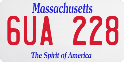 MA license plate 6UA228