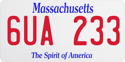 MA license plate 6UA233