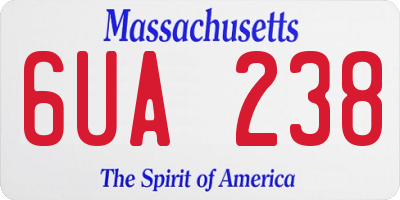 MA license plate 6UA238