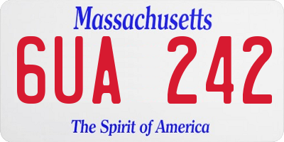 MA license plate 6UA242