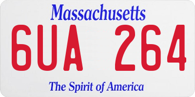 MA license plate 6UA264
