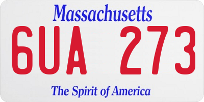 MA license plate 6UA273