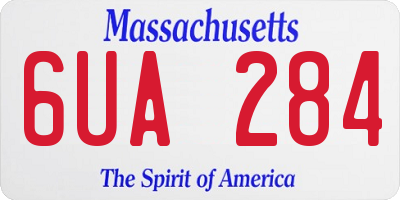 MA license plate 6UA284
