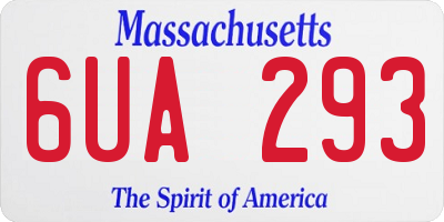 MA license plate 6UA293