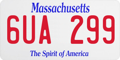 MA license plate 6UA299