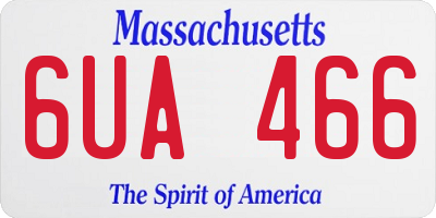 MA license plate 6UA466