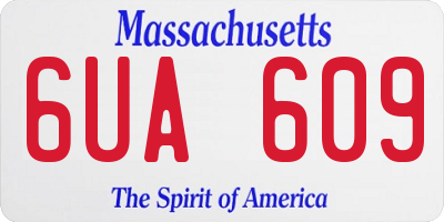 MA license plate 6UA609