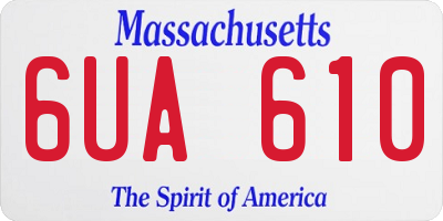 MA license plate 6UA610