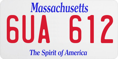 MA license plate 6UA612