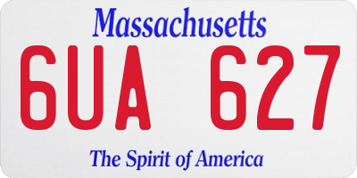 MA license plate 6UA627