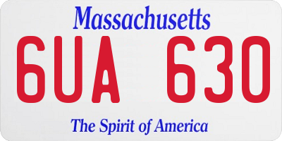 MA license plate 6UA630