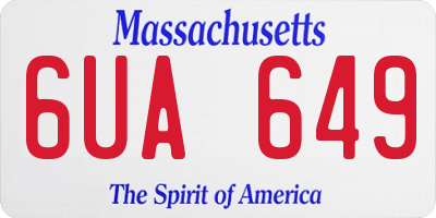 MA license plate 6UA649